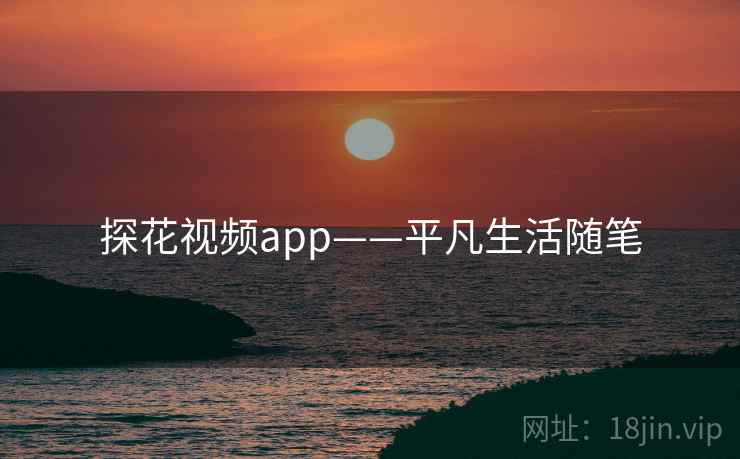 探花视频app——平凡生活随笔