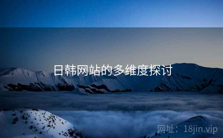 日韩网站的多维度探讨 日韩网站的多维度探讨
